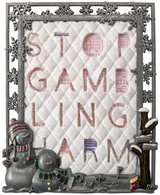 Found frames, mixed media, installed on wall dimensions variable